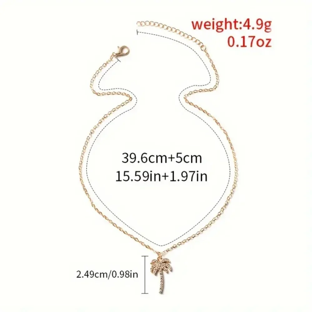 Gold Palm Tree Necklace